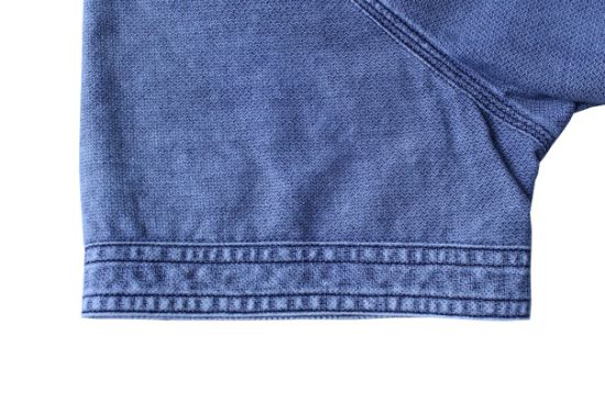 OEM Factory Price Men′s Short Sleeve Denim Shirt