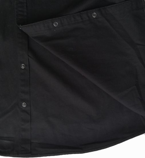 Men′s Inwrought Denim Basicstyle Black Denim Shirt with Long Sleeves