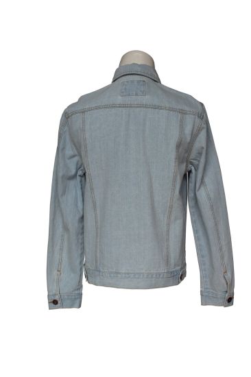 Classical Leisure Biker Light Blue Denim Jacket for Men