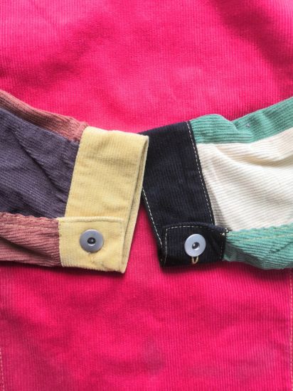 Distinctive Style Varicoloured Patchwork Men′s Corduroy Jackets