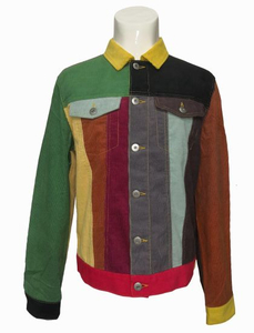Men′s Brightly Colored Boutique Patchwork Denim Jackets