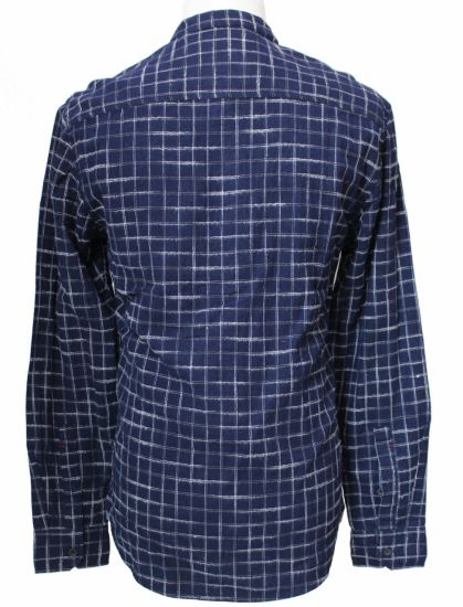 Fashion High Quality Grid Cotton Men′s Shirts with Long Sleeve