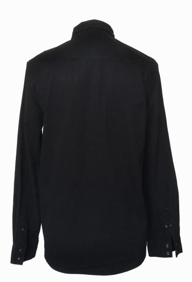 Factory Price Custom Men Long Sleeve Denim Basicstyle Black Denim Shirt