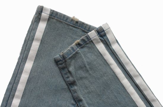 Printed Design Casual, Biker Badges Denim Pants Jeans