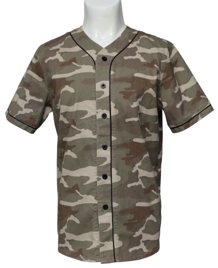 High-Grade Men′s Camouflage Denim Short-Sleeved Collarless Jackets