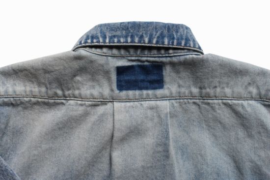Men Long Sleeve Denim Western Style Chest Pocket Shirt