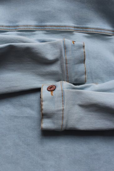 Light Blue Girl Jean Denim Jacket, Autumn Outwear Stretch Denim Jackets