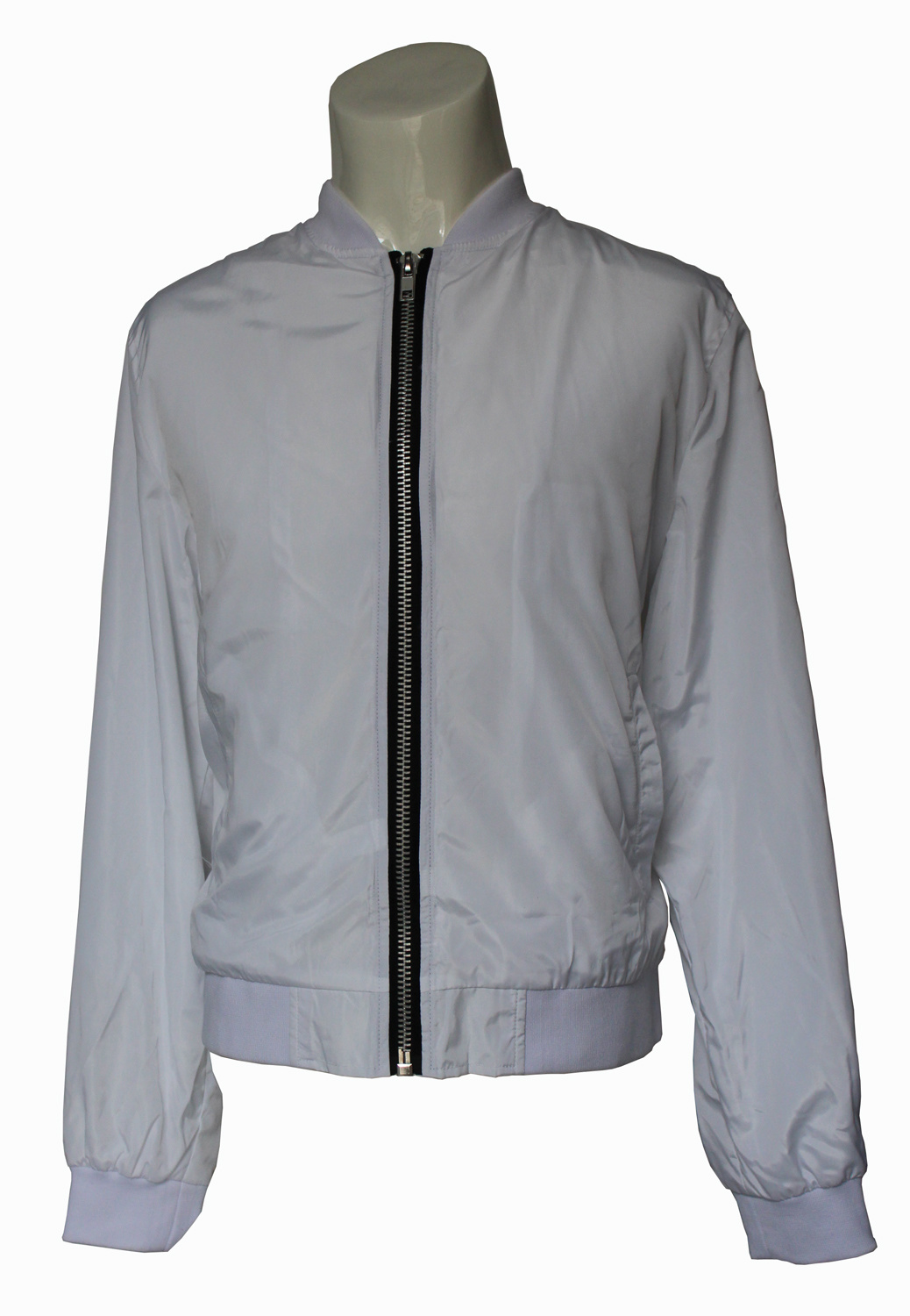 Custom White Polyester Men′s Bomber Jacket Buy Men′s Jacket, Bomber