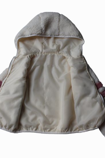 Children′s Color Block Hooded Coat Berber Fleece Lightweight Hooded Coat