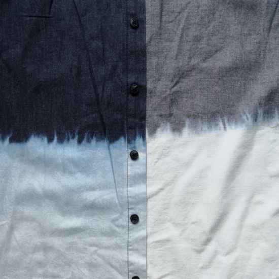 Distinctive Design Men′s Gradient Ramp Denim Shirt, Leisure Shirt