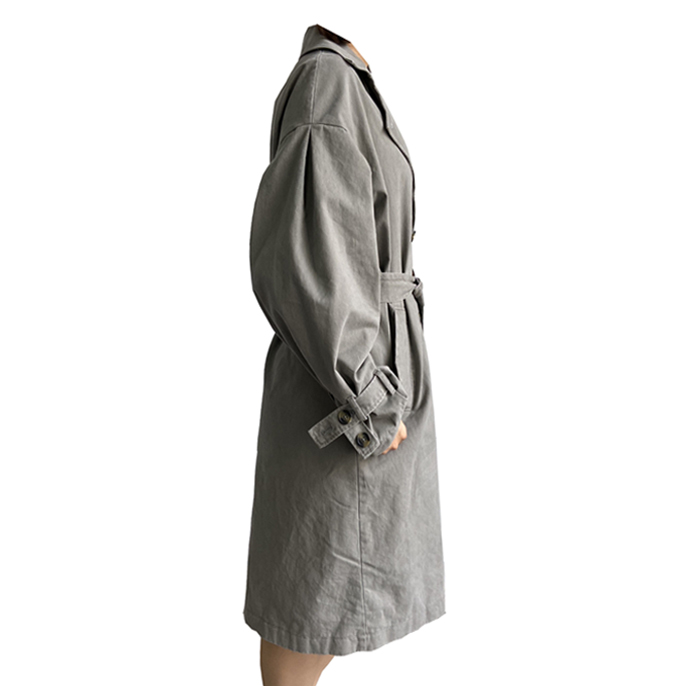 Long grey jacket womens outfit with hood 