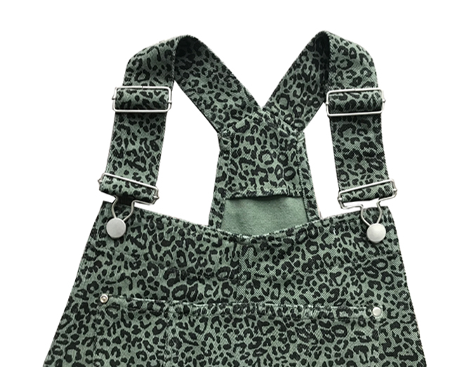 Leopard print olive color jumpsuit shorts for ladies outfit