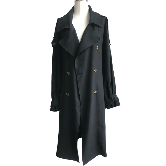 Fashion customized windbreaker jacket double-breasted trench coat ladies long dust women coat with belt
