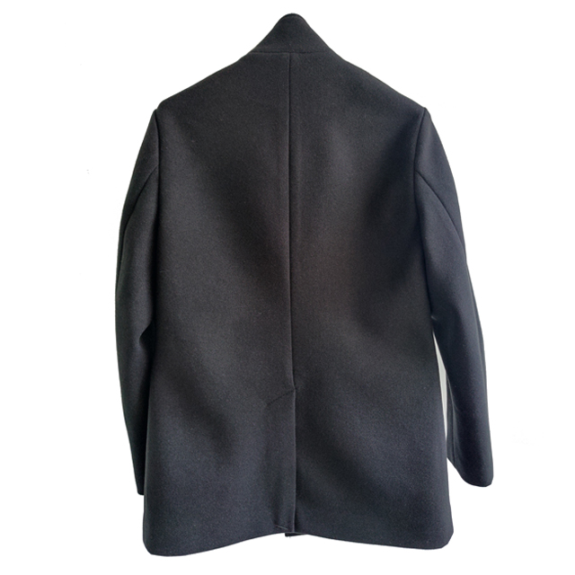 Classic melton coats fashion jacket with pocket zipper