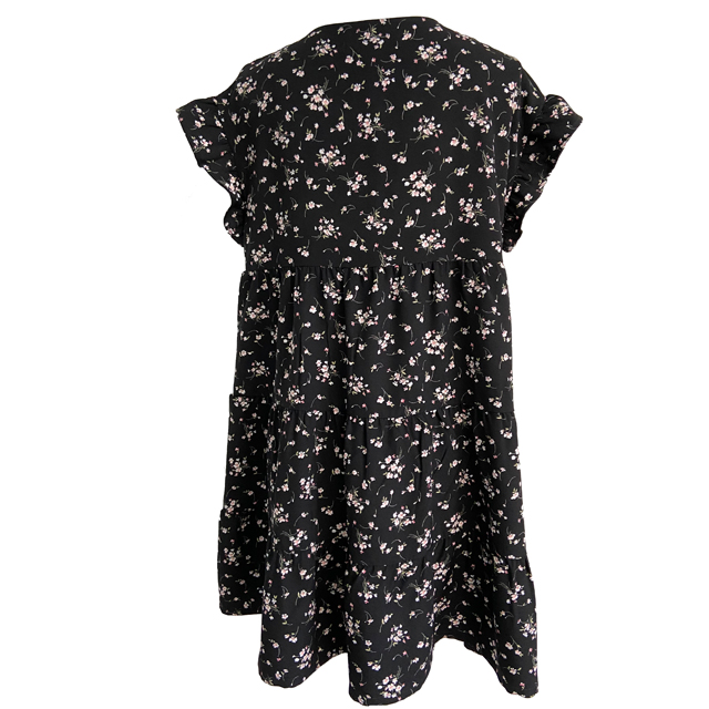 Floral print skirt/tiered flounce skirt /flower girl dress/girls dress