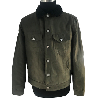 2021 Fashion olive green suede jacket mens outfit