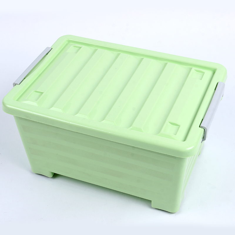 Plastic packing box plastic case packing storage container boxes with handles and wheels for household
