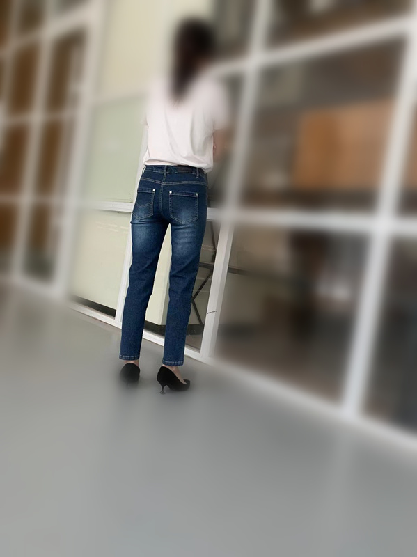 Fashion Leisure Stretch Denim Pants Woman