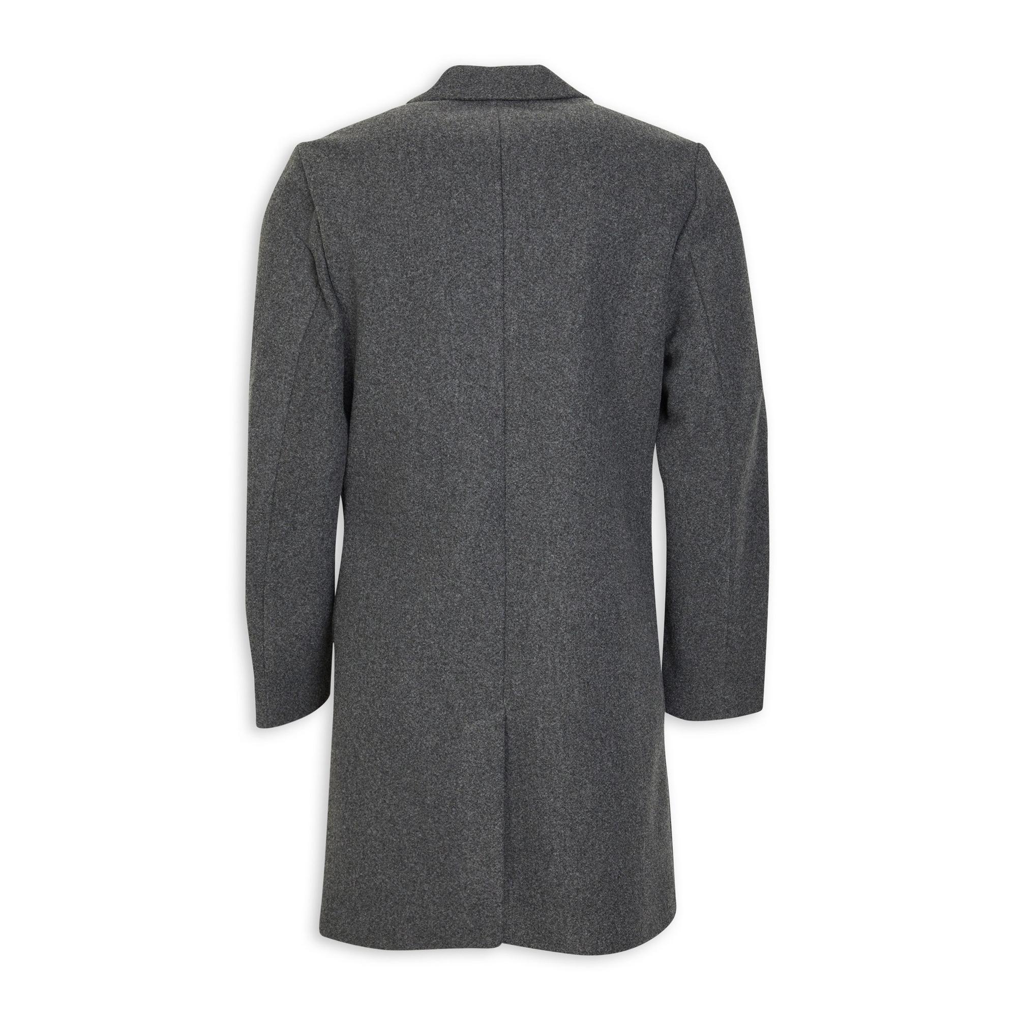 Fashion Wholesale Grey Color Melton Trench Coat Men Winter Long Sleeve Jacket
