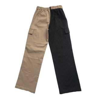 Fashion Two color matching patchwork pants fashion cargo pants casual trousers