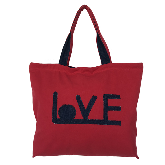 Custom Leisure canvas lady hand bag canvas shopping tote bag 