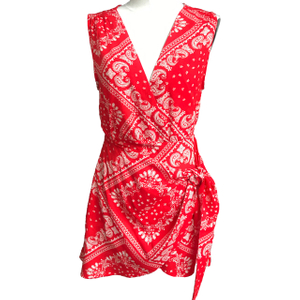 Fashion paisley print dress/ wrap dress plus size/ women's dress/party dress with open back pattern